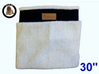 Ellie-Bo Medium Replacement Black Cover with Faux Suede and Sheepskin Topping for Memory Foam Dog Beds